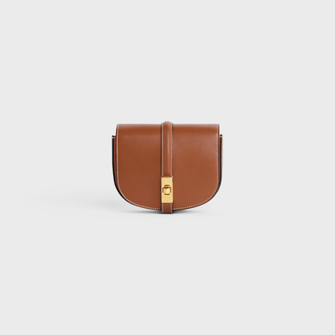 SMALL 16 WALLET ON CHAIN IN SHINY CALFSKIN TAN - Image 1